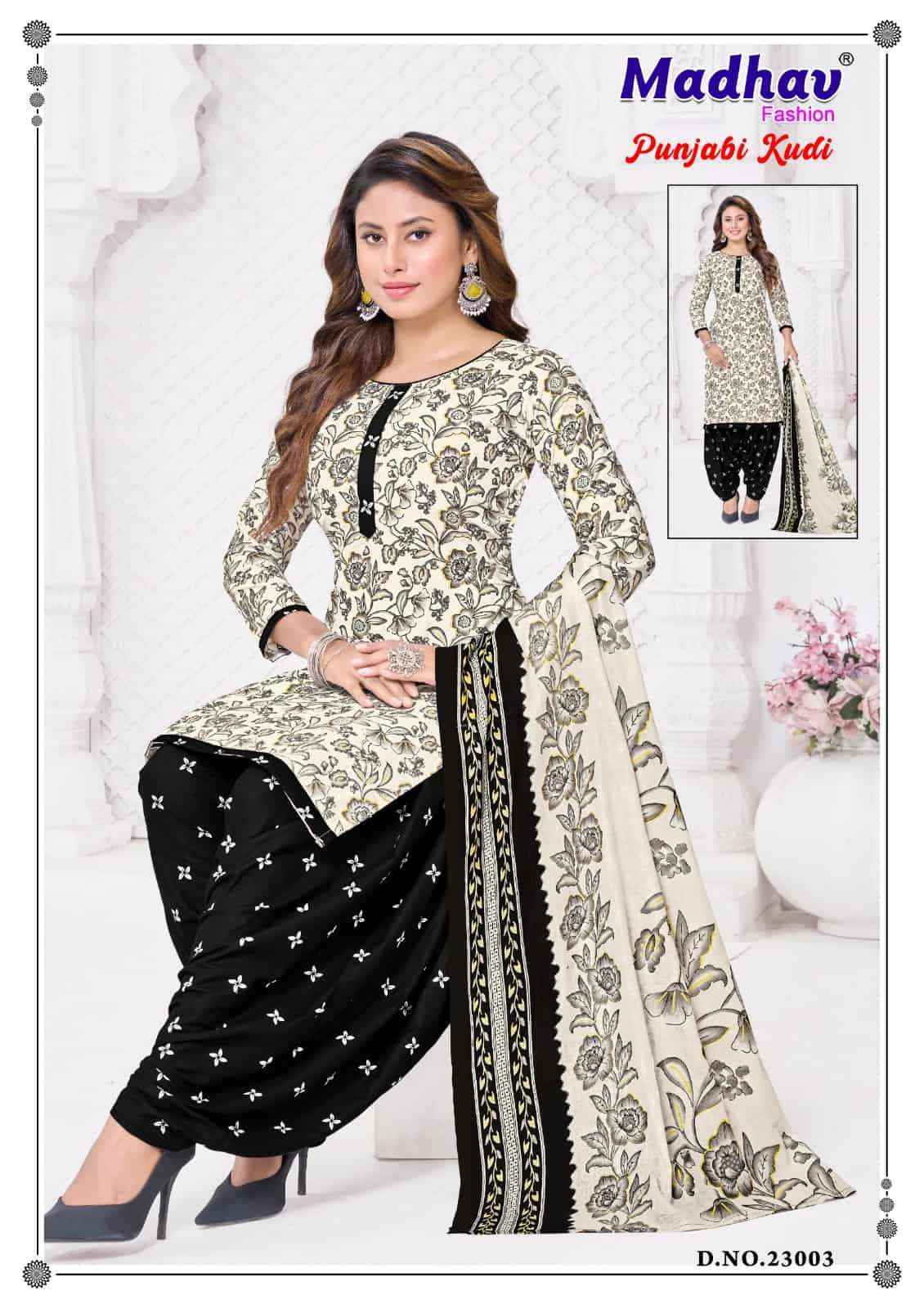 Madhav Fashion Punjabi Kudi Vol 23 Pure Cotton Dress Material Wholesale Collection ( 10 Pcs Catalog )