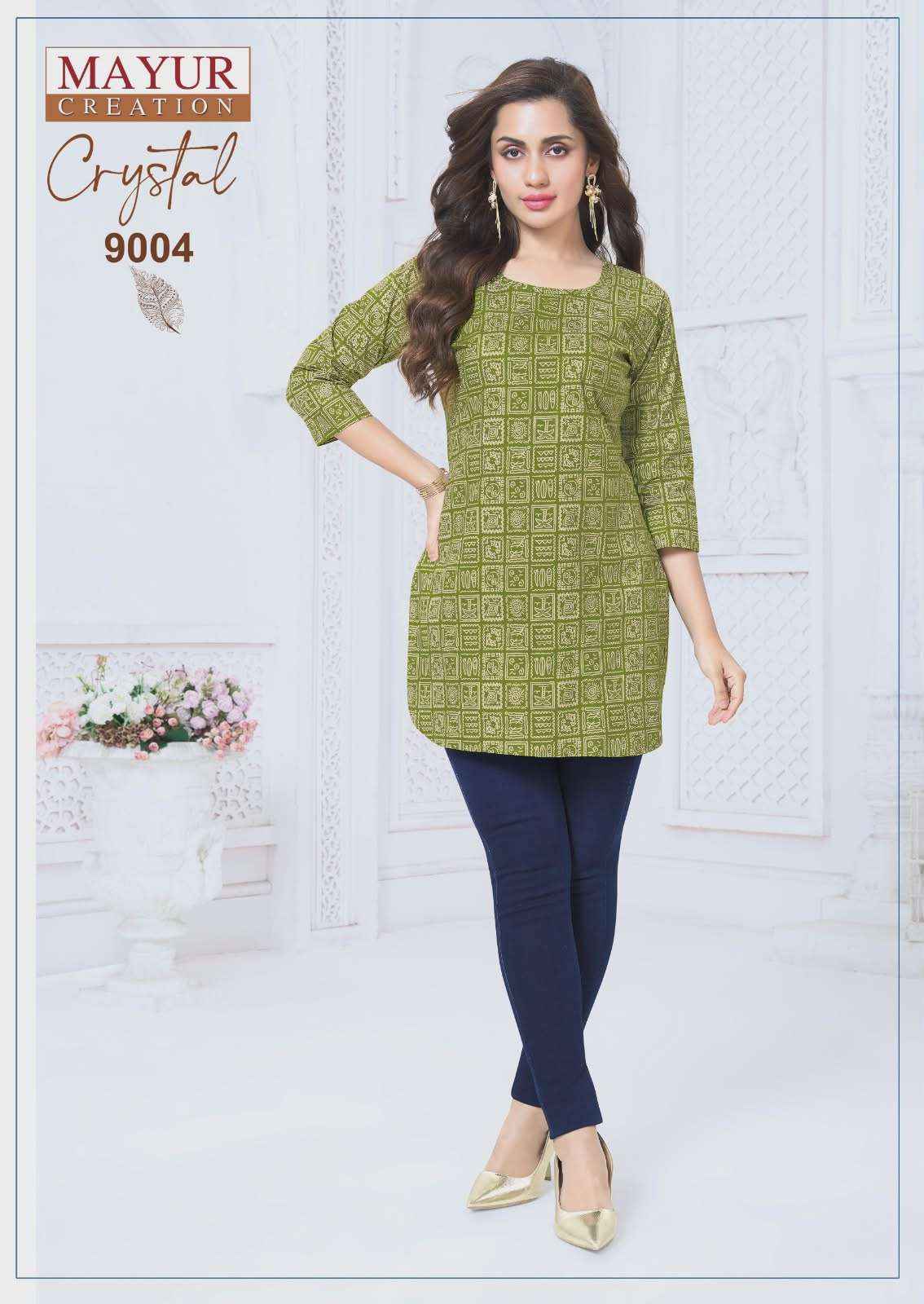Mayur Creation Crystal Vol 9 Poplin Cotton Tunic Top Collection ( 12 Pcs Catalog )