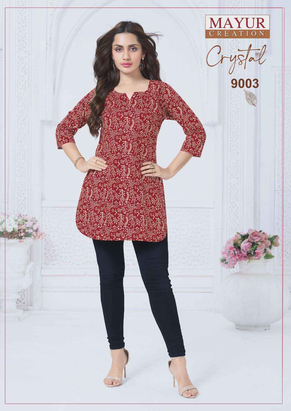 Mayur Creation Crystal Vol 9 Poplin Cotton Tunic Top Collection ( 12 Pcs Catalog )