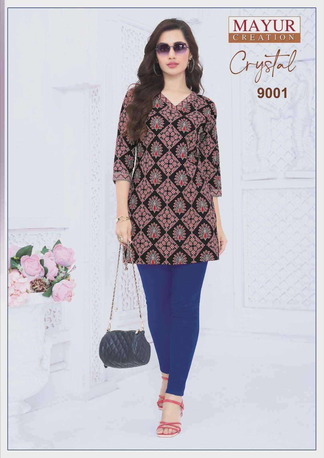 Mayur Creation Crystal Vol 9 Poplin Cotton Tunic Top Collection ( 12 Pcs Catalog )