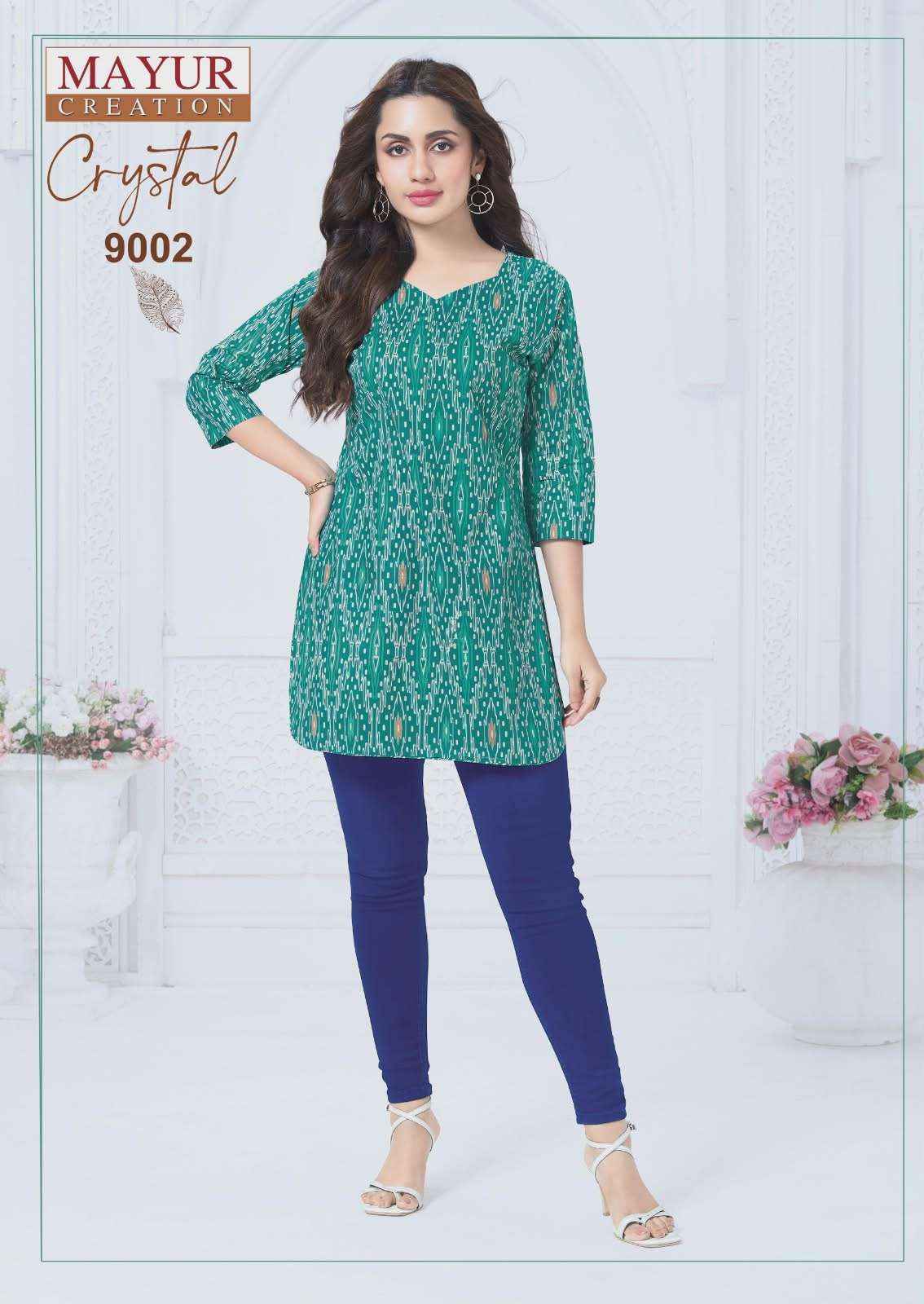 Mayur Creation Crystal Vol 9 Poplin Cotton Tunic Top Collection ( 12 Pcs Catalog )