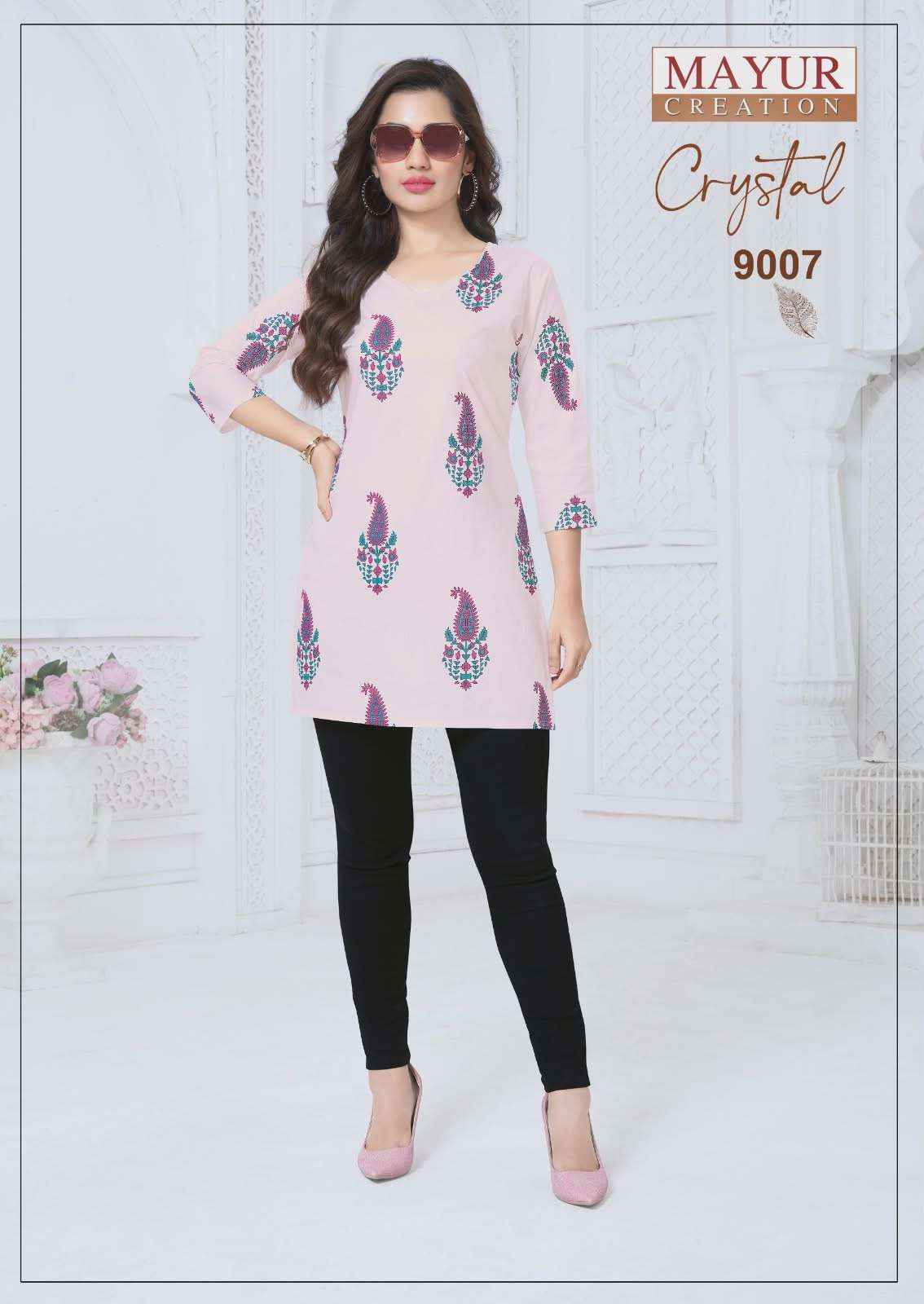 Mayur Creation Crystal Vol 9 Poplin Cotton Tunic Top Collection ( 12 Pcs Catalog )
