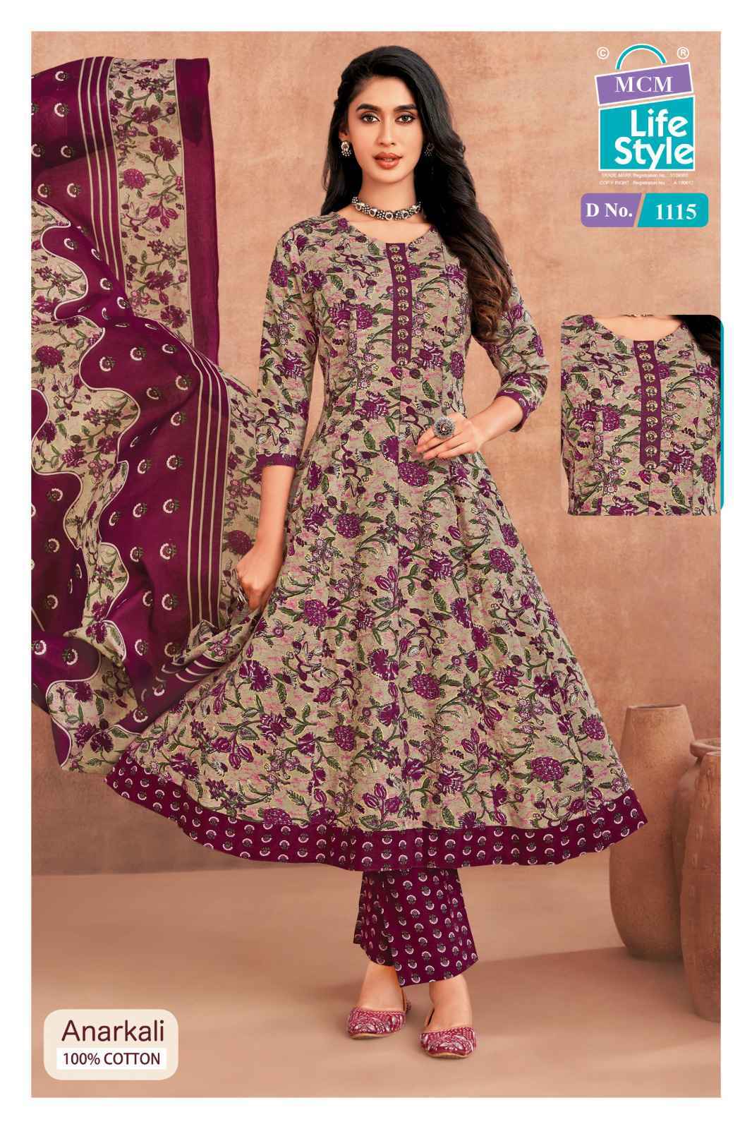 MCM Lifestyle Anarkali Vol 11 Pure Cotton Readymade Suits Wholesale Online Price ( 10 pcs Catalogue )