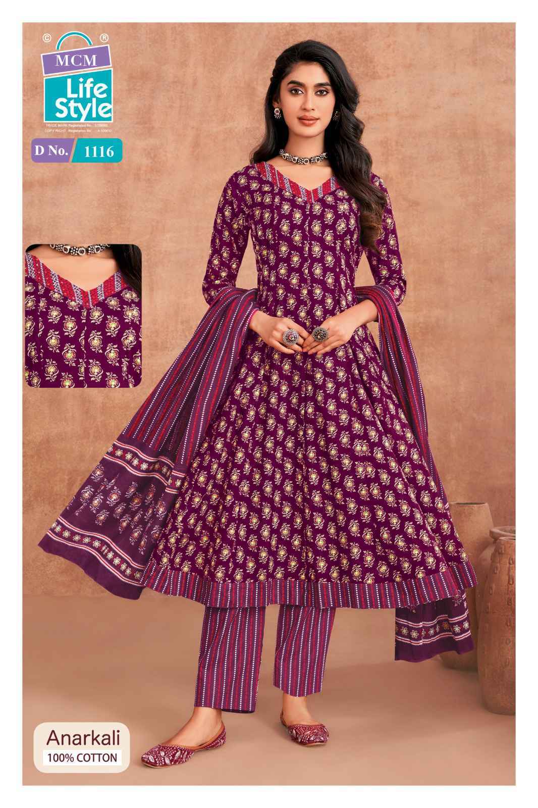 MCM Lifestyle Anarkali Vol 11 Pure Cotton Readymade Suits Wholesale Online Price ( 10 pcs Catalogue )