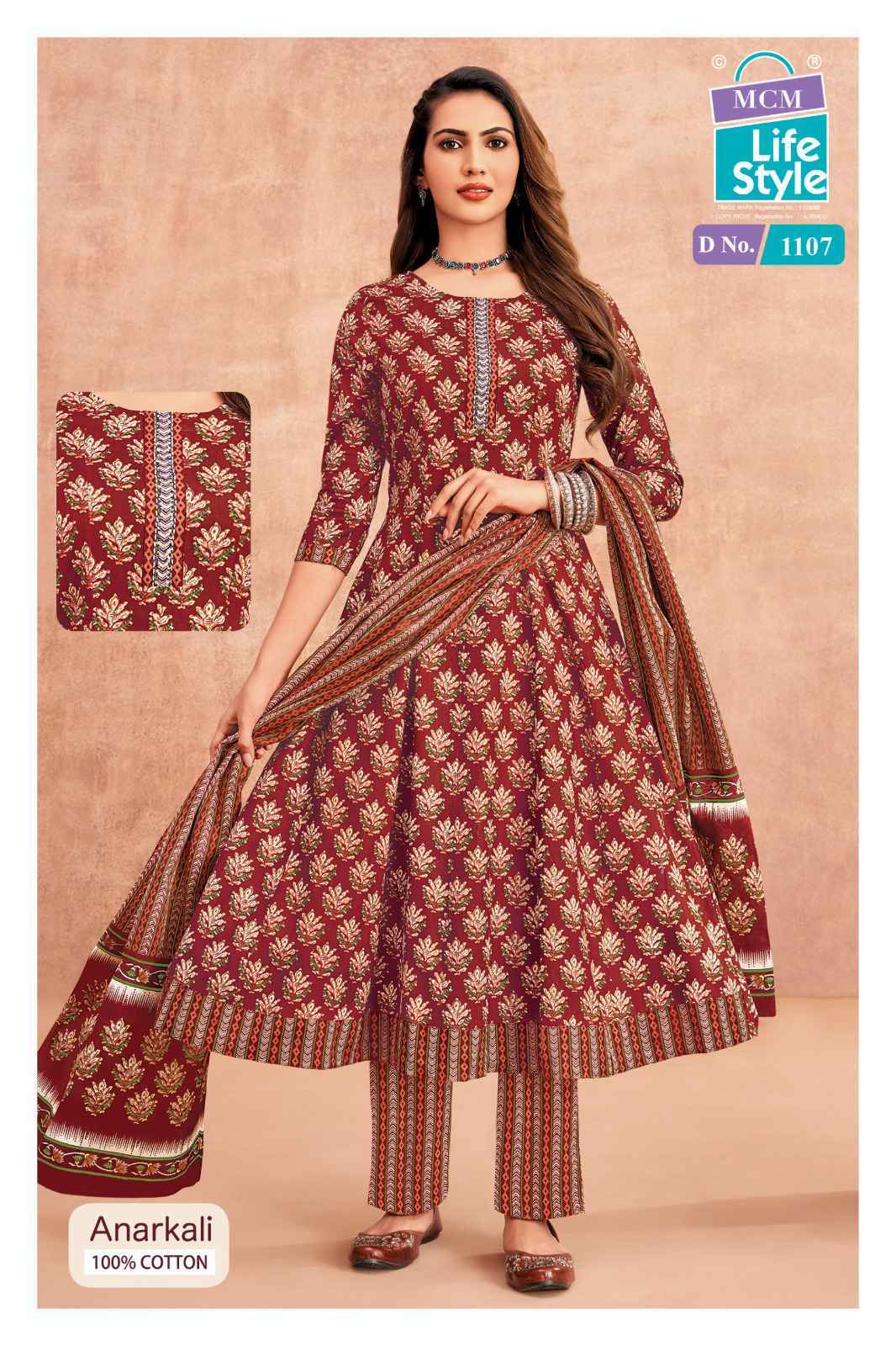 MCM Lifestyle Anarkali Vol 11 Pure Cotton Readymade Suits Wholesale Online Price ( 10 pcs Catalogue )