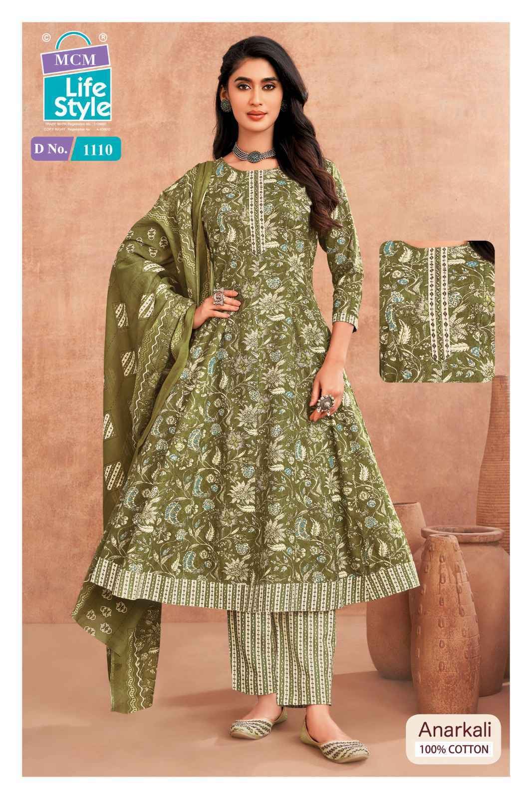MCM Lifestyle Anarkali Vol 11 Pure Cotton Readymade Suits Wholesale Online Price ( 10 pcs Catalogue )