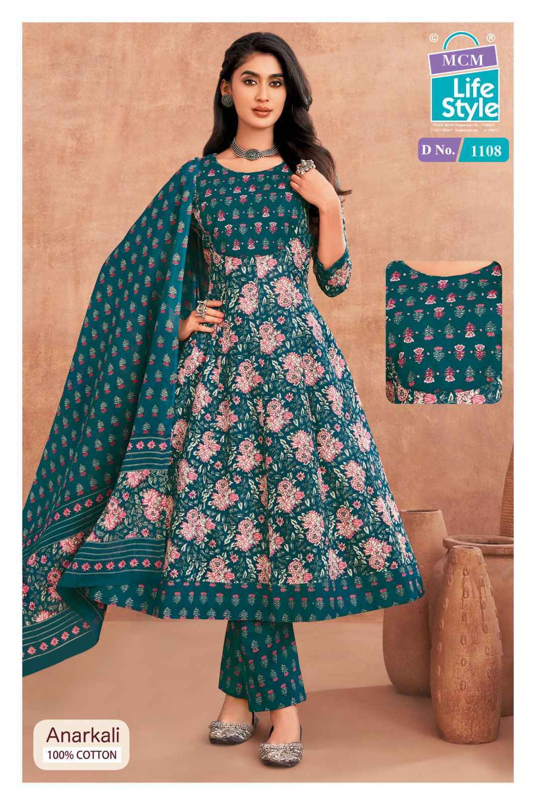 MCM Lifestyle Anarkali Vol 11 Pure Cotton Readymade Suits Wholesale Online Price ( 10 pcs Catalogue )