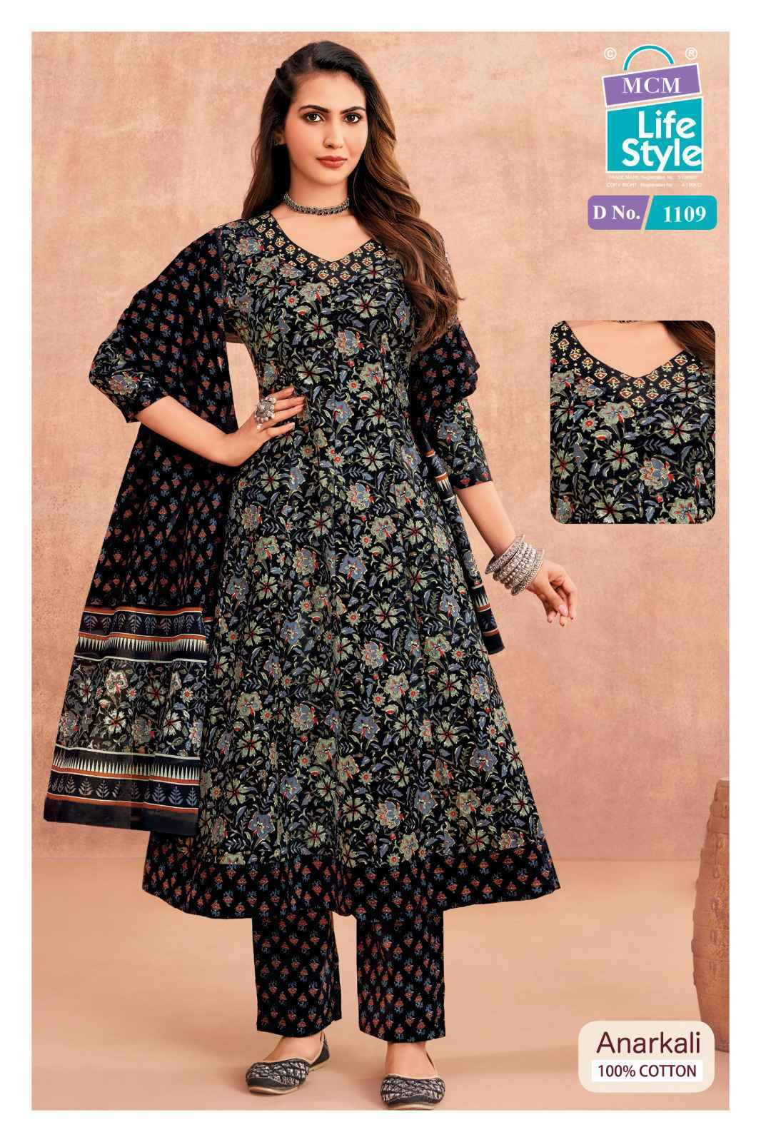 MCM Lifestyle Anarkali Vol 11 Pure Cotton Readymade Suits Wholesale Online Price ( 10 pcs Catalogue )