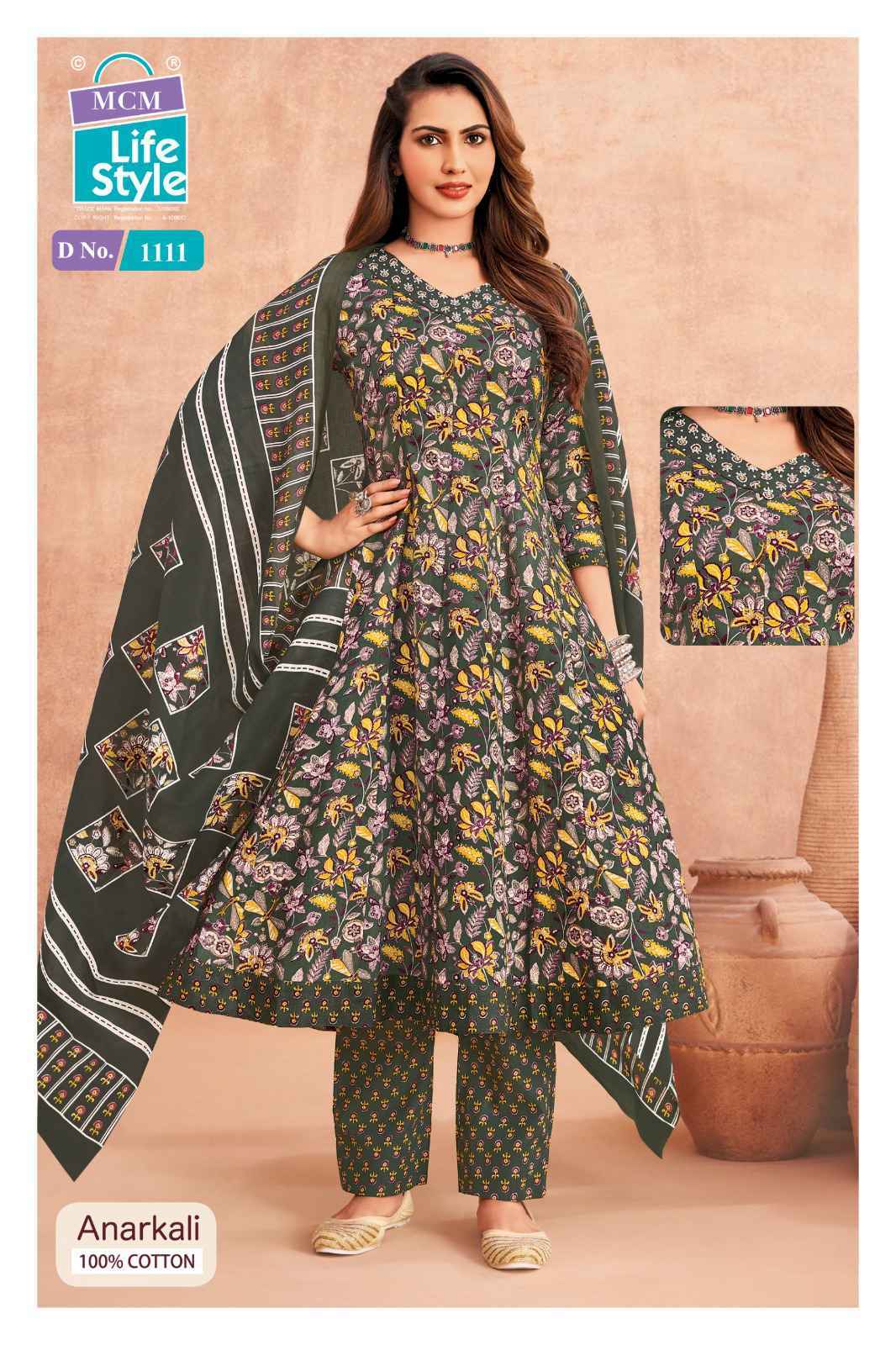 MCM Lifestyle Anarkali Vol 11 Pure Cotton Readymade Suits Wholesale Online Price ( 10 pcs Catalogue )
