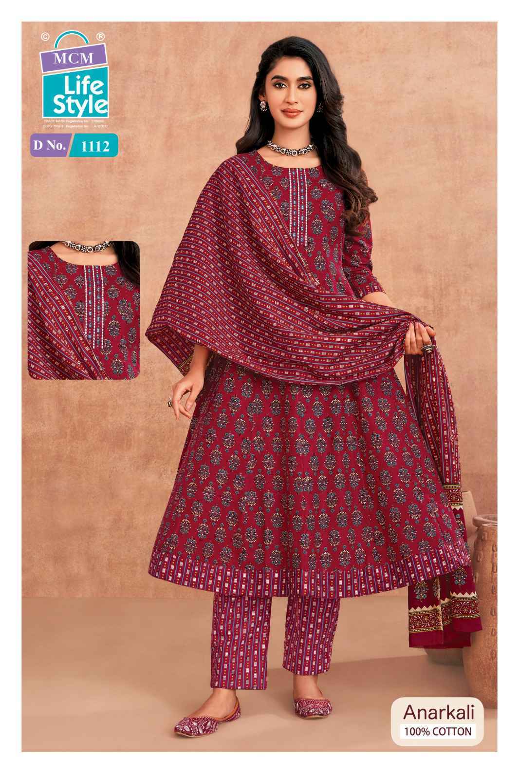 MCM Lifestyle Anarkali Vol 11 Pure Cotton Readymade Suits Wholesale Online Price ( 10 pcs Catalogue )
