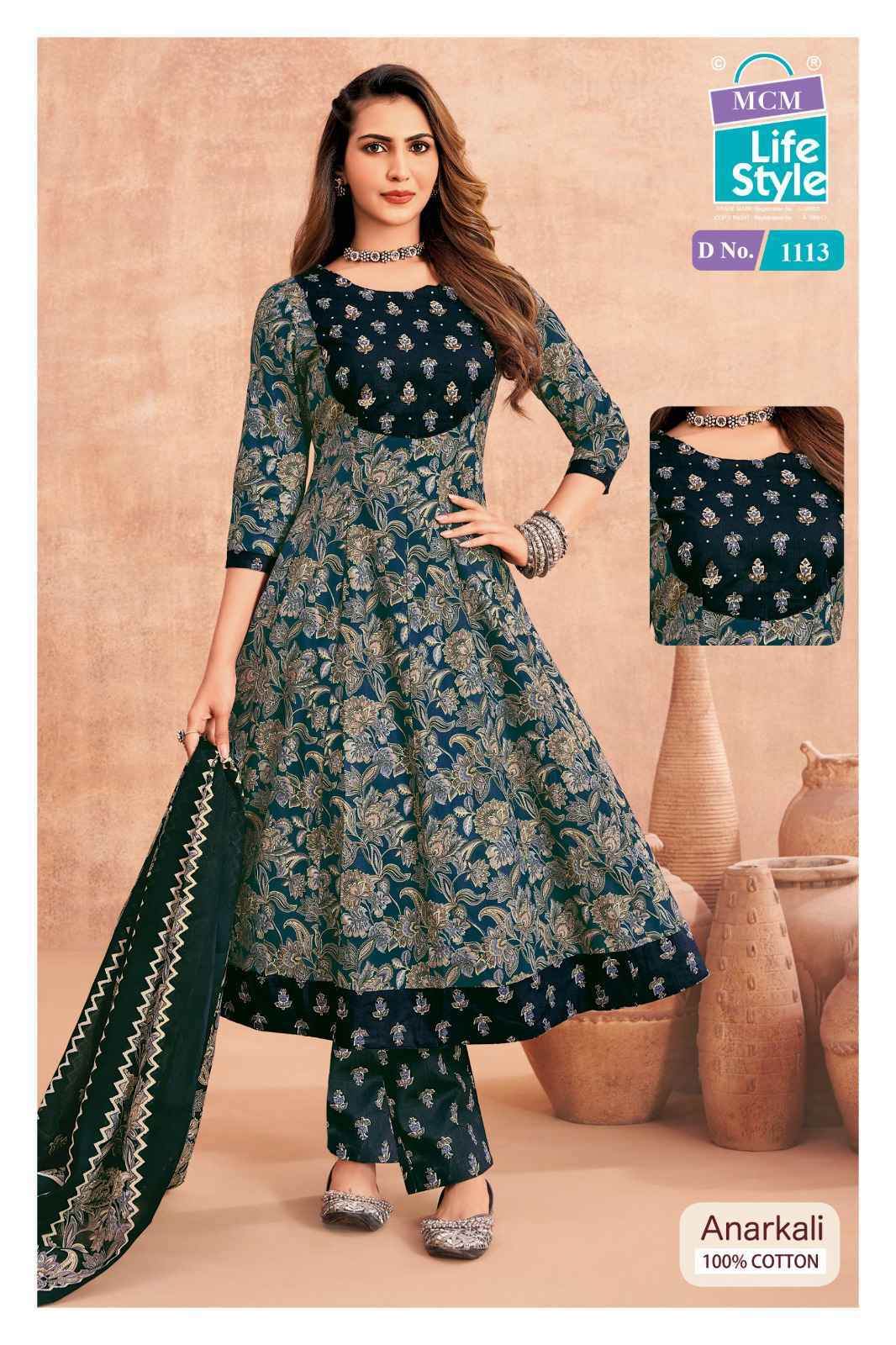 MCM Lifestyle Anarkali Vol 11 Pure Cotton Readymade Suits Wholesale Online Price ( 10 pcs Catalogue )