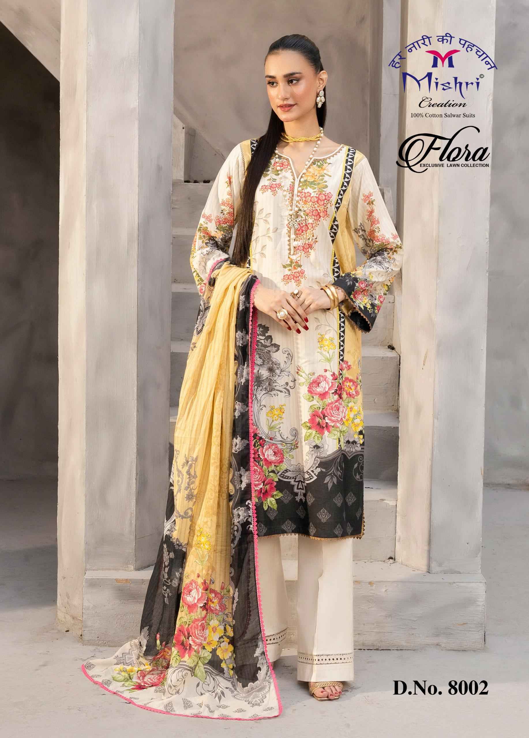 Mishri Creation Flora Vol 8 Lawn Cotton Dress Material Wholesale Collection ( 6 Pcs Catalog )