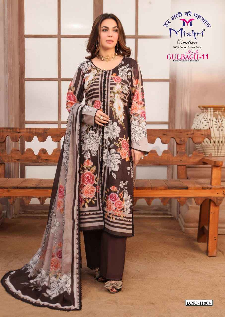Mishri Creation Gulbagh Vol 11 Lawn Cotton Dress Material Wholesale Collection ( 6 Pcs Catalog )