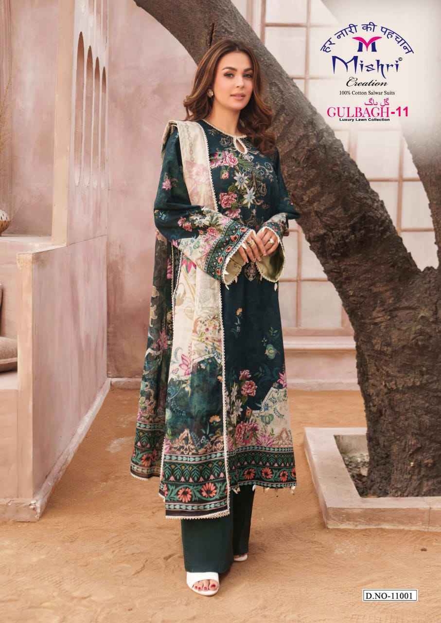 Mishri Creation Gulbagh Vol 11 Lawn Cotton Dress Material Wholesale Collection ( 6 Pcs Catalog )