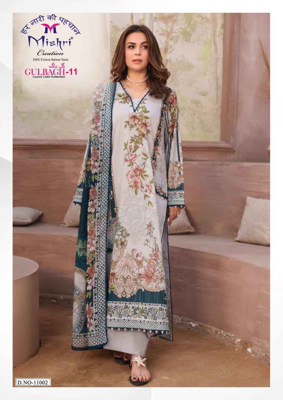 Mishri Creation Gulbagh Vol 11 Lawn Cotton Dress Material Wholesale Collection ( 6 Pcs Catalog )
