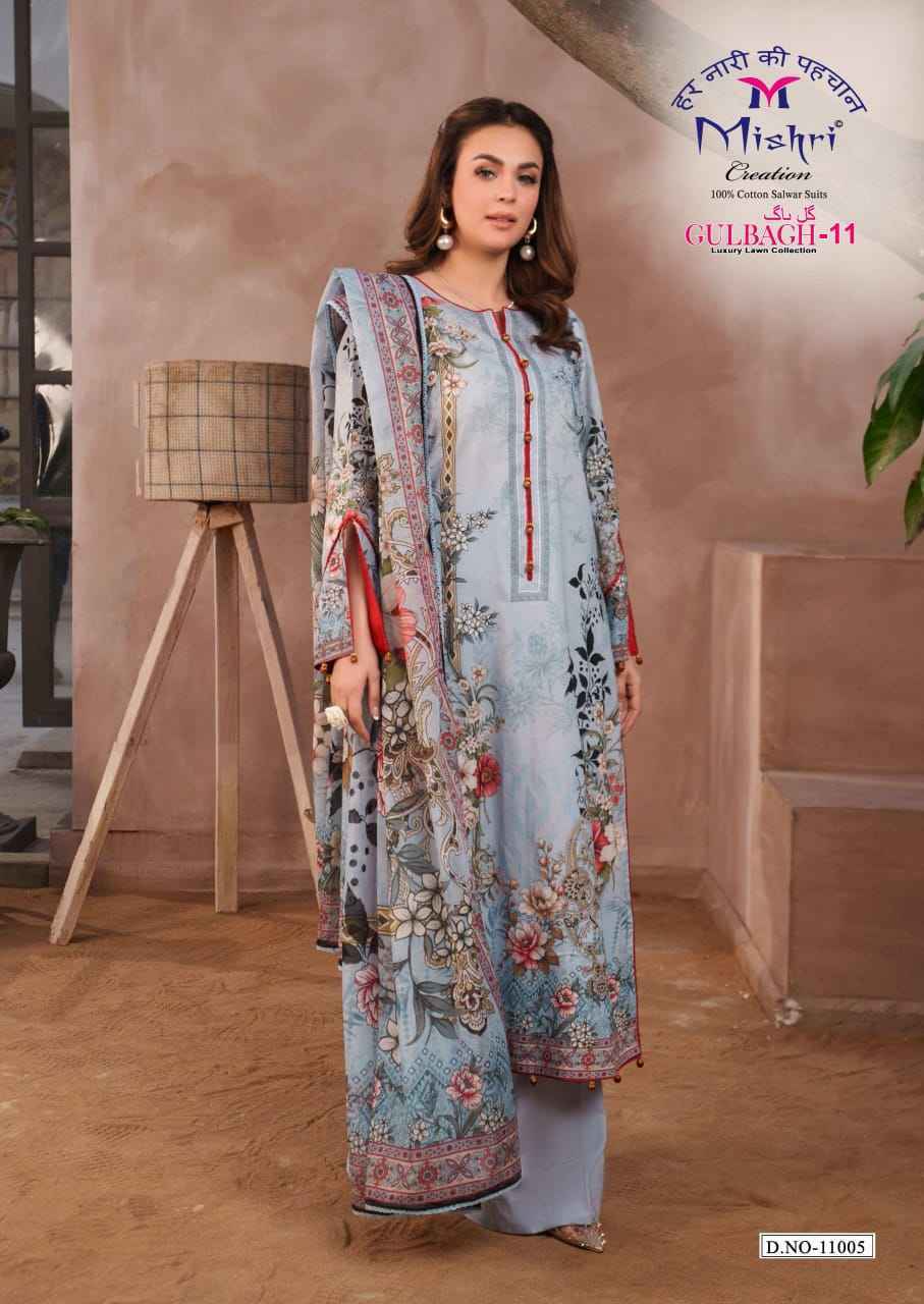 Mishri Creation Gulbagh Vol 11 Lawn Cotton Dress Material Wholesale Collection ( 6 Pcs Catalog )