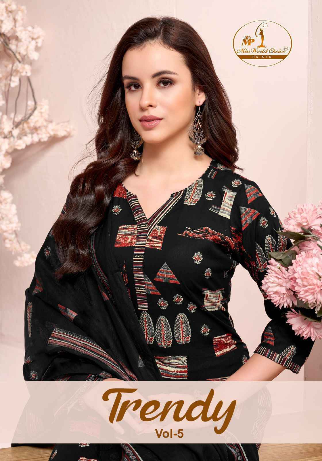 Miss World Choice Trendy Vol 5 Cotton Suits Wholesale Price ( 10 pcs Catalogue )