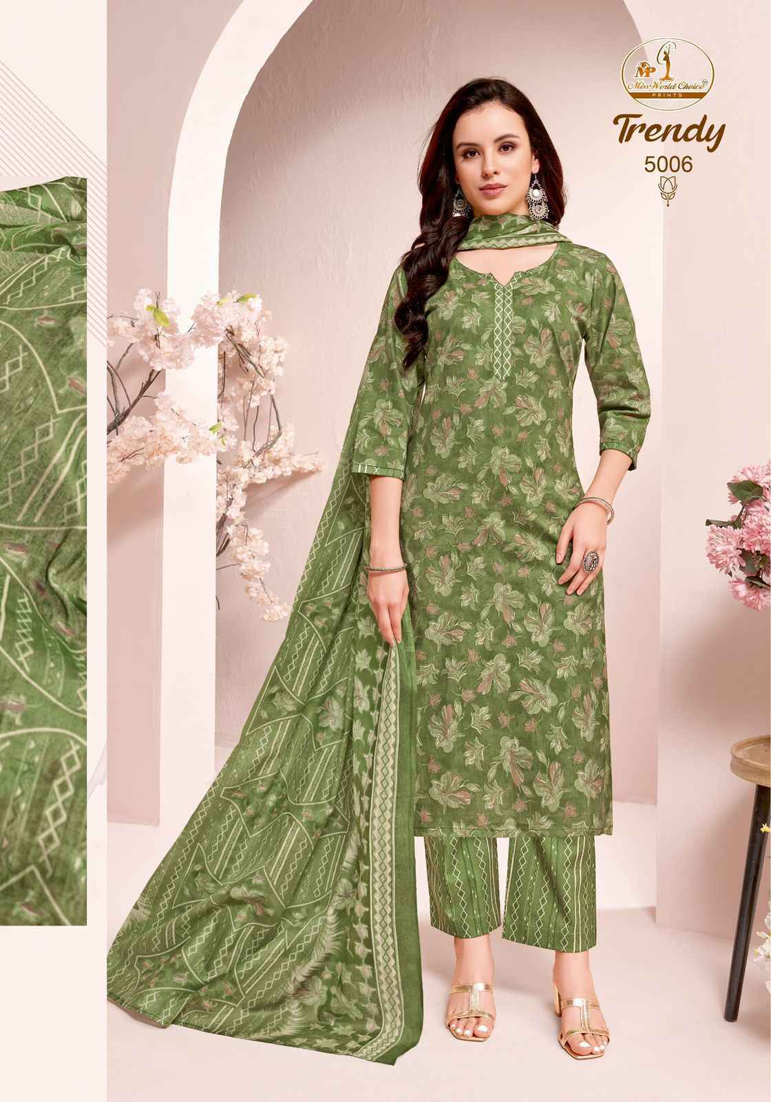 Miss World Choice Trendy Vol 5 Cotton Suits Wholesale Price ( 10 pcs Catalogue )