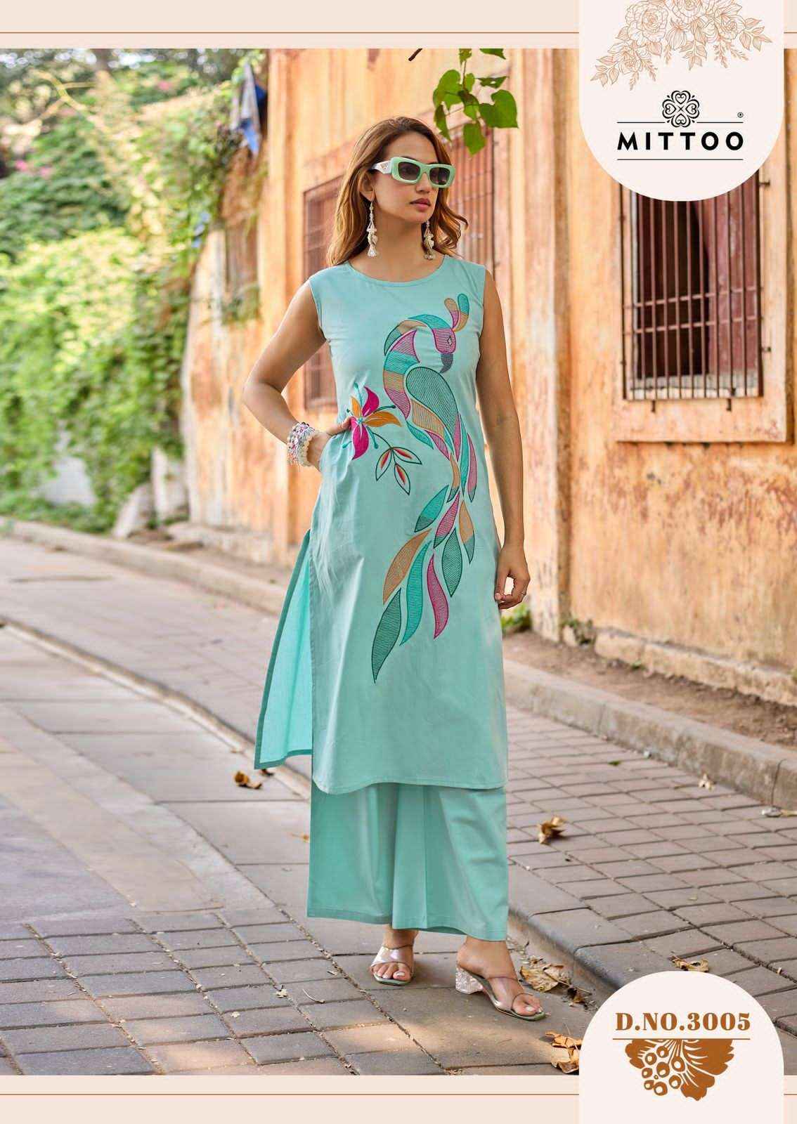 Mittoo Udaan Casual Wear Top Bottom Pair Set Dress Collection ( 6 Pcs Catalog )