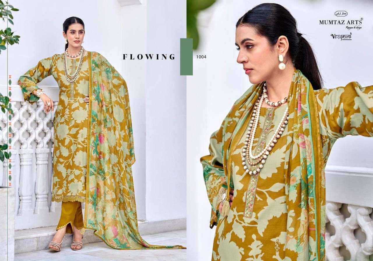 MUMTAZ ARTS AMELIA VISCOSE WITH EMBROIDERY WORK SUIT WHOLESALE PRICE ( 6 pcs catalogue )