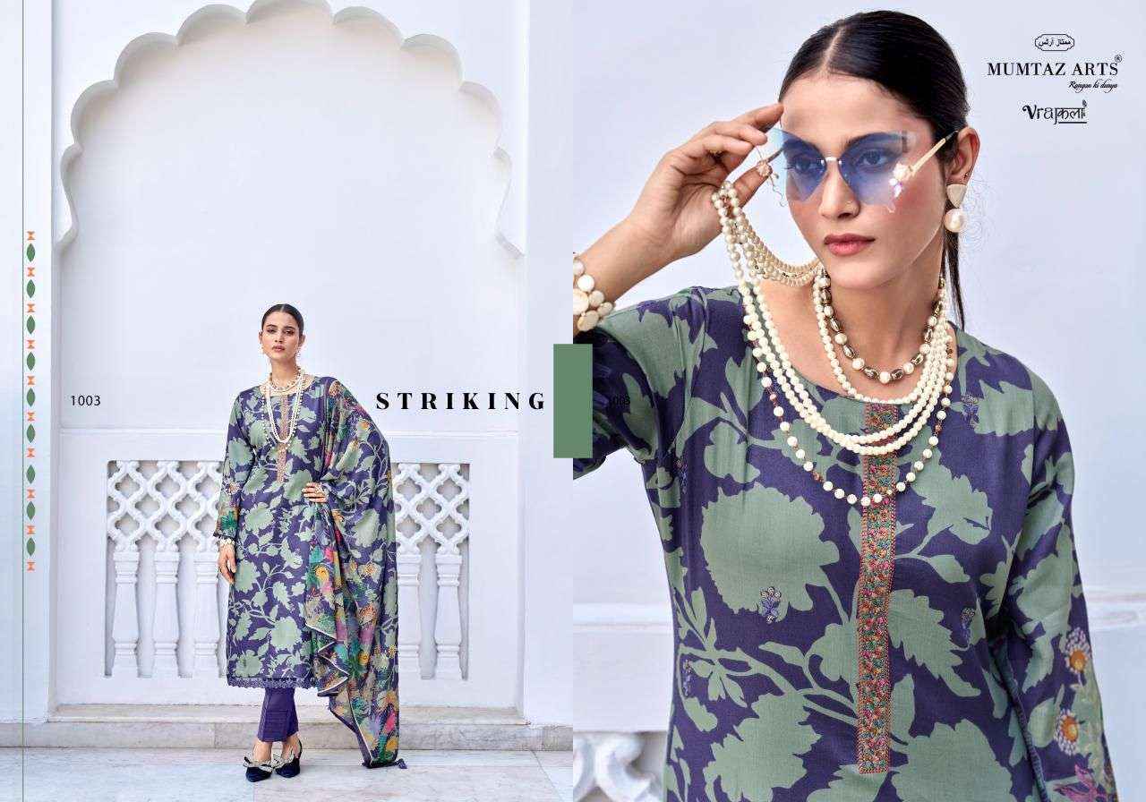 MUMTAZ ARTS AMELIA VISCOSE WITH EMBROIDERY WORK SUIT WHOLESALE PRICE ( 6 pcs catalogue )