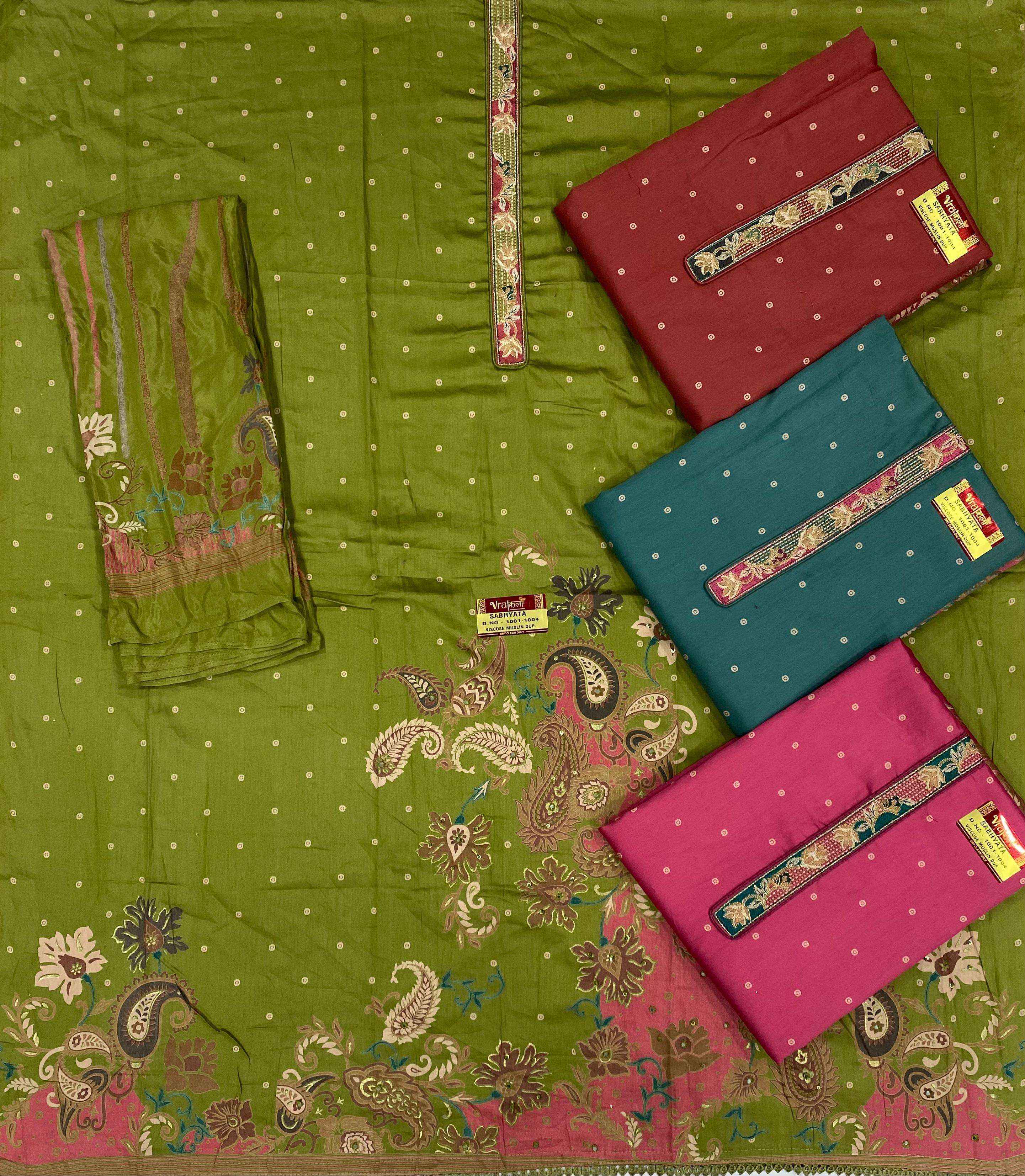 Mumtaz Arts Sabhyata Viscose Dress Material Surat Textile Market ( 4 pcs Catalogue )