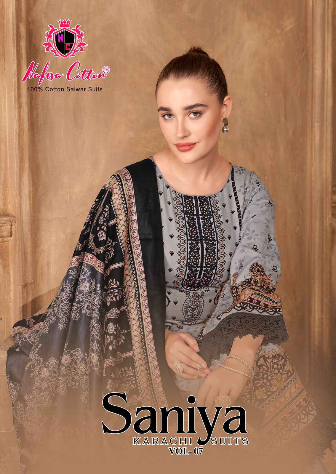 Nafisa Saniya Vol-7 Karachi Dress Material Wholesale Price