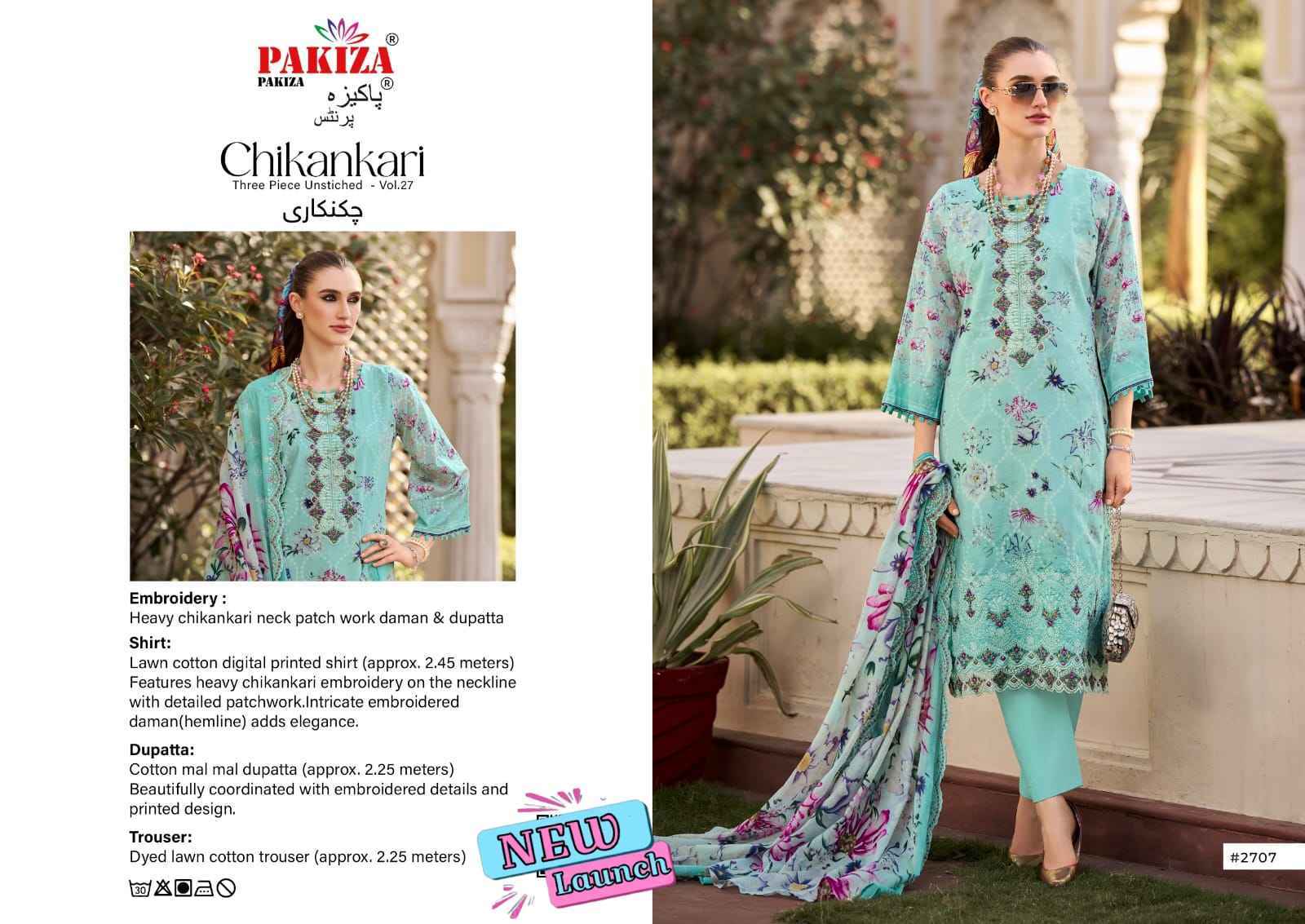 Pakiza Prints Chikankari Vol 27 Wholesale Price 10 Pcs set