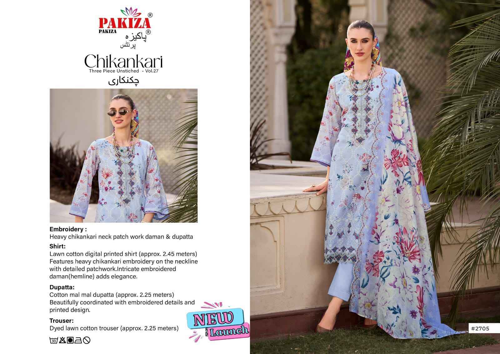 Pakiza Prints Chikankari Vol 27 Wholesale Price 10 Pcs set