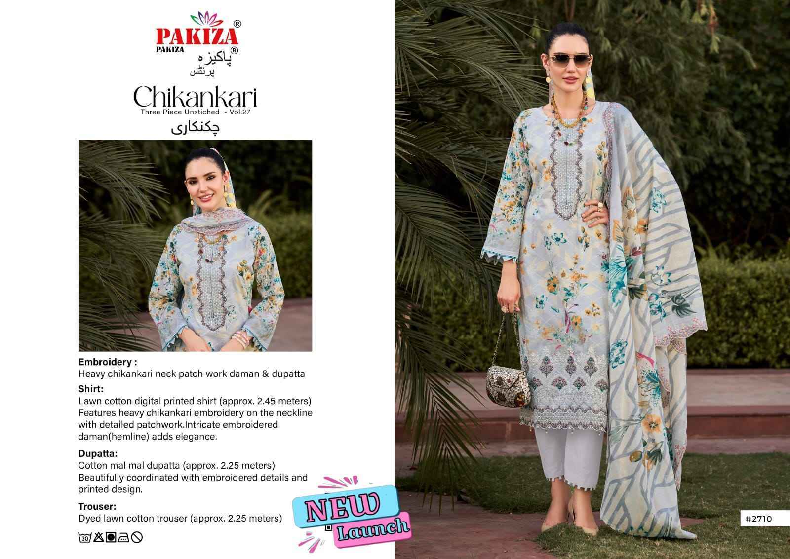 Pakiza Prints Chikankari Vol 27 Wholesale Price 10 Pcs set