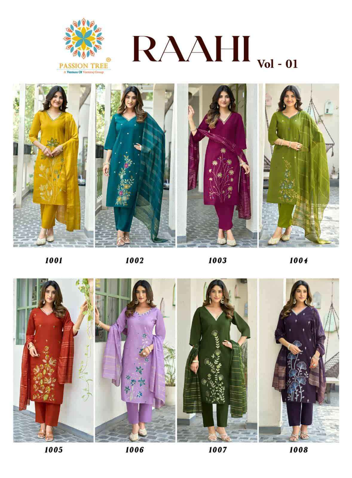 Passion Tree Raahi Vol 1 Roman Silk Readymade Suits Wholesale Price ( 8 Pcs Catalogue )