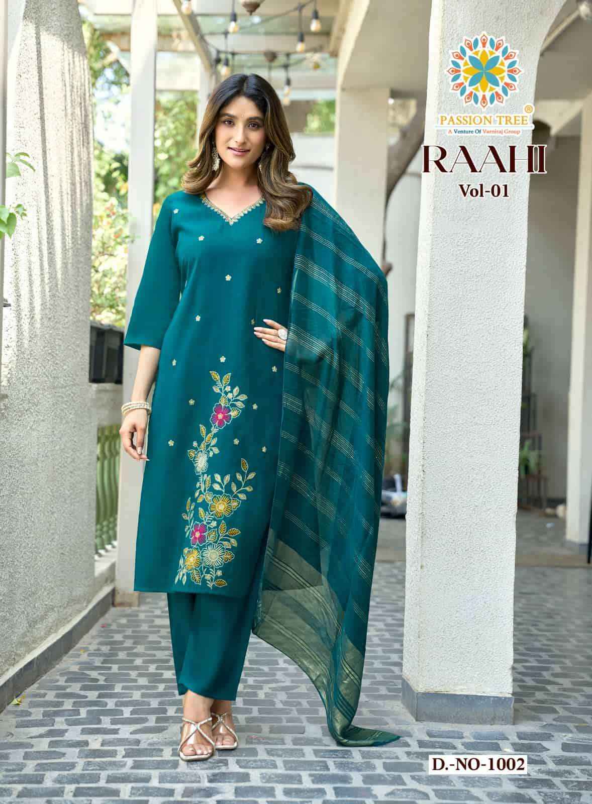 Passion Tree Raahi Vol 1 Roman Silk Readymade Suits Wholesale Price ( 8 Pcs Catalogue )