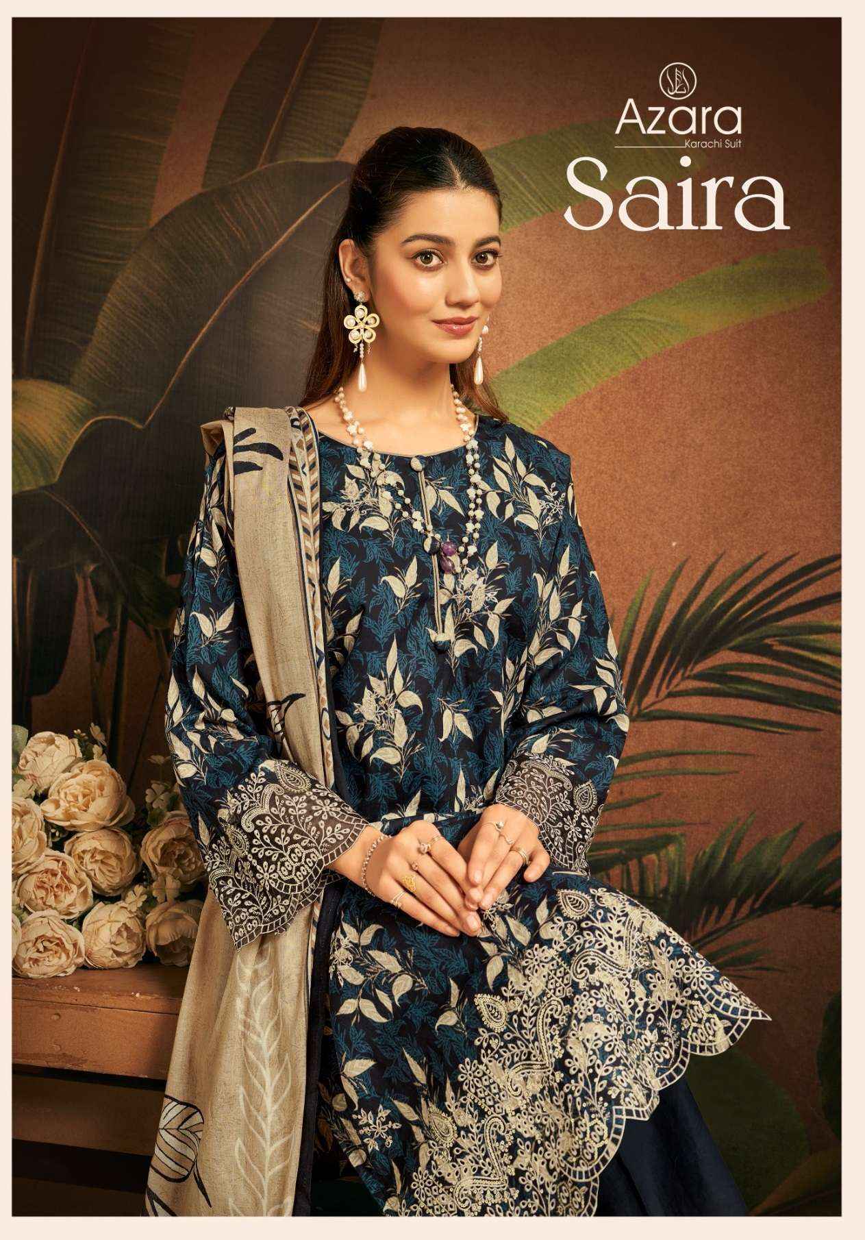 Radhika Fashion Azara Saira Lawn Cotton Wholesale Dress Material ( 6 pcs Catalogue )