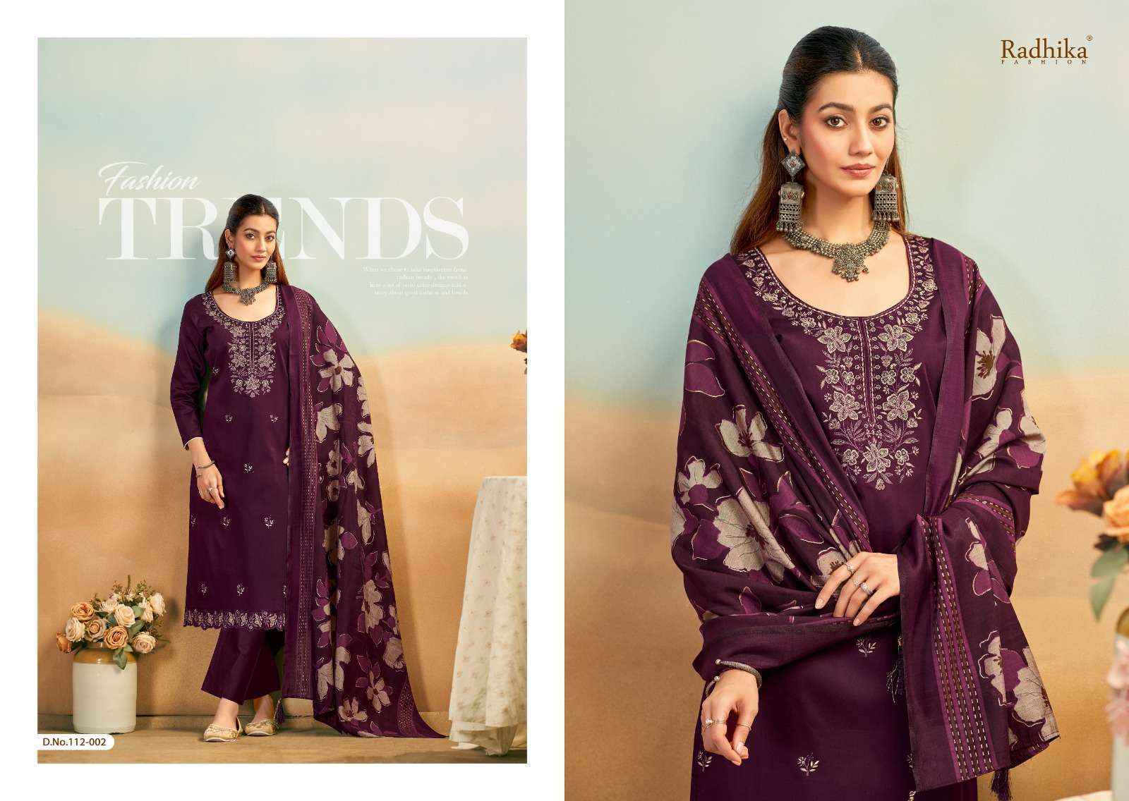Radhika Fashion Azara Shafinaz Jam Cotton Wholesale Dress Material ( 6 pcs Catalogue )