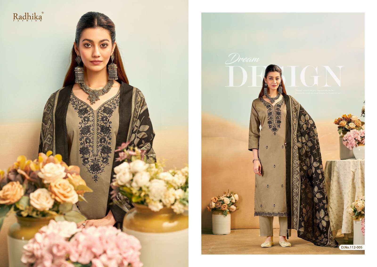 Radhika Fashion Azara Shafinaz Jam Cotton Wholesale Dress Material ( 6 pcs Catalogue )