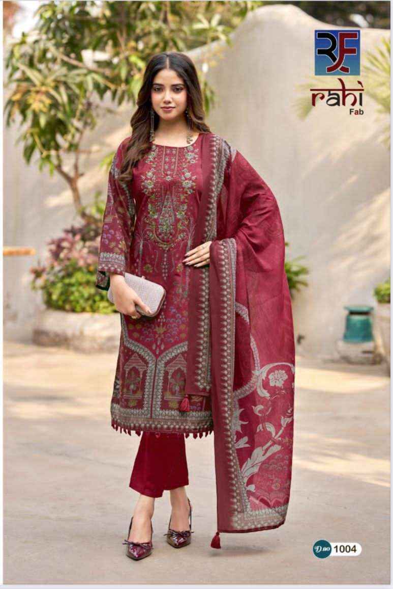 Rahi Fab Red Orchid Suits Wholesale Price