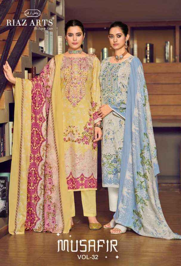 Riaz Arts Musafir Vol 33 Lawn Cotton Dress Material Wholesale Collection ( 6 Pcs Catalog )