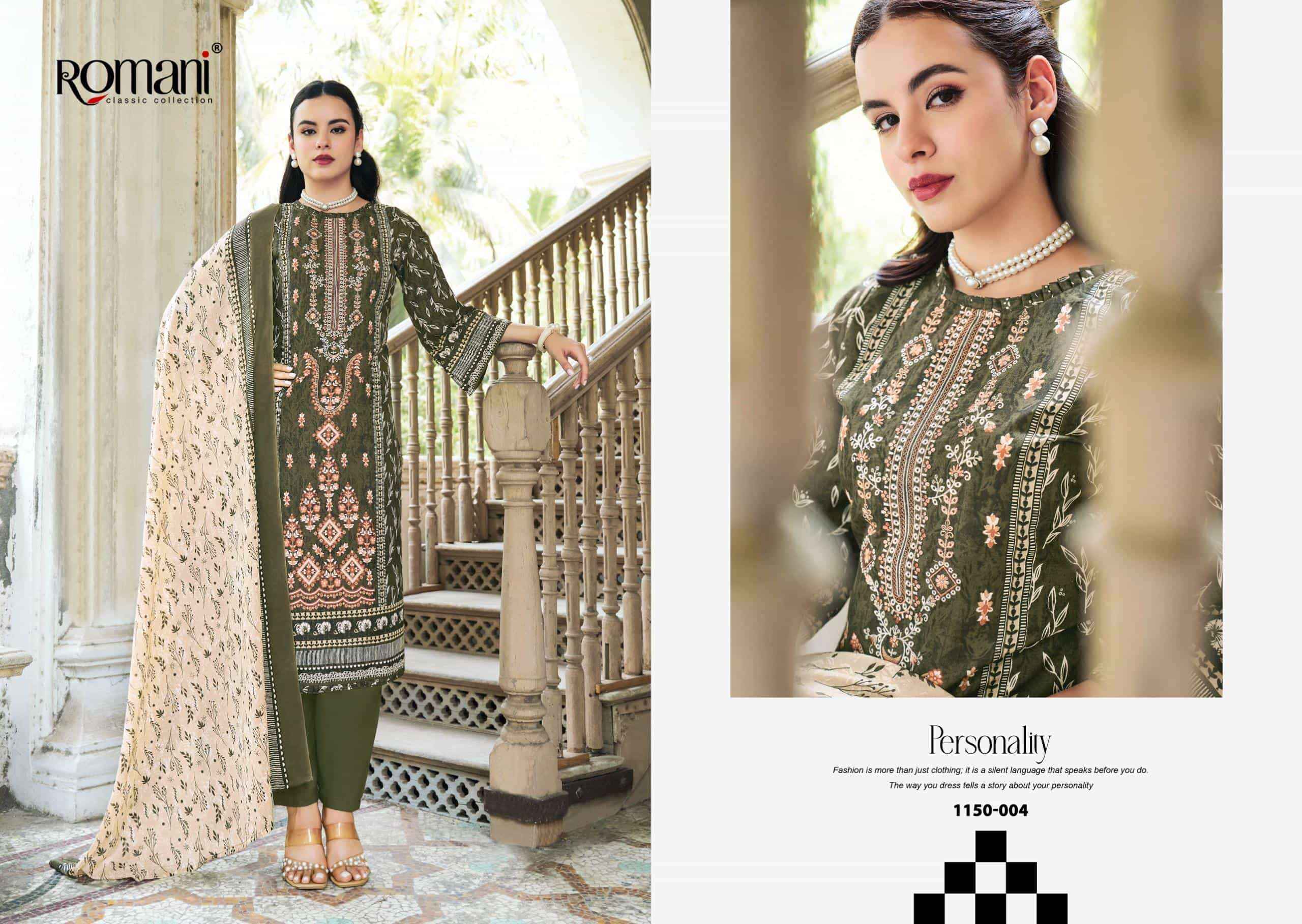 Romani Bin Kareem Vol 4 Cotton Dress Material Wholesale Price ( 8 Pcs Catalogue )