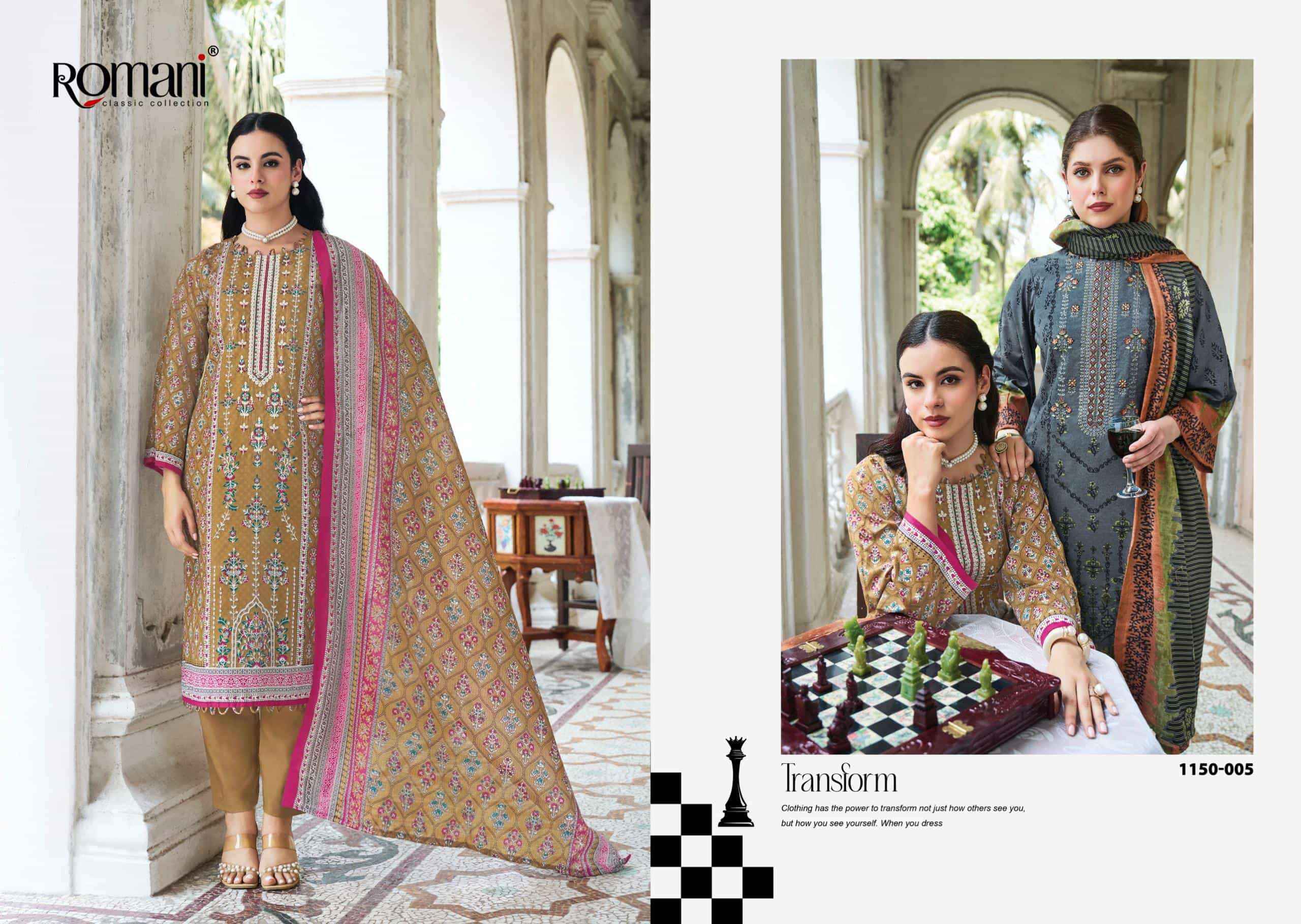 Romani Bin Kareem Vol 4 Cotton Dress Material Wholesale Price ( 8 Pcs Catalogue )