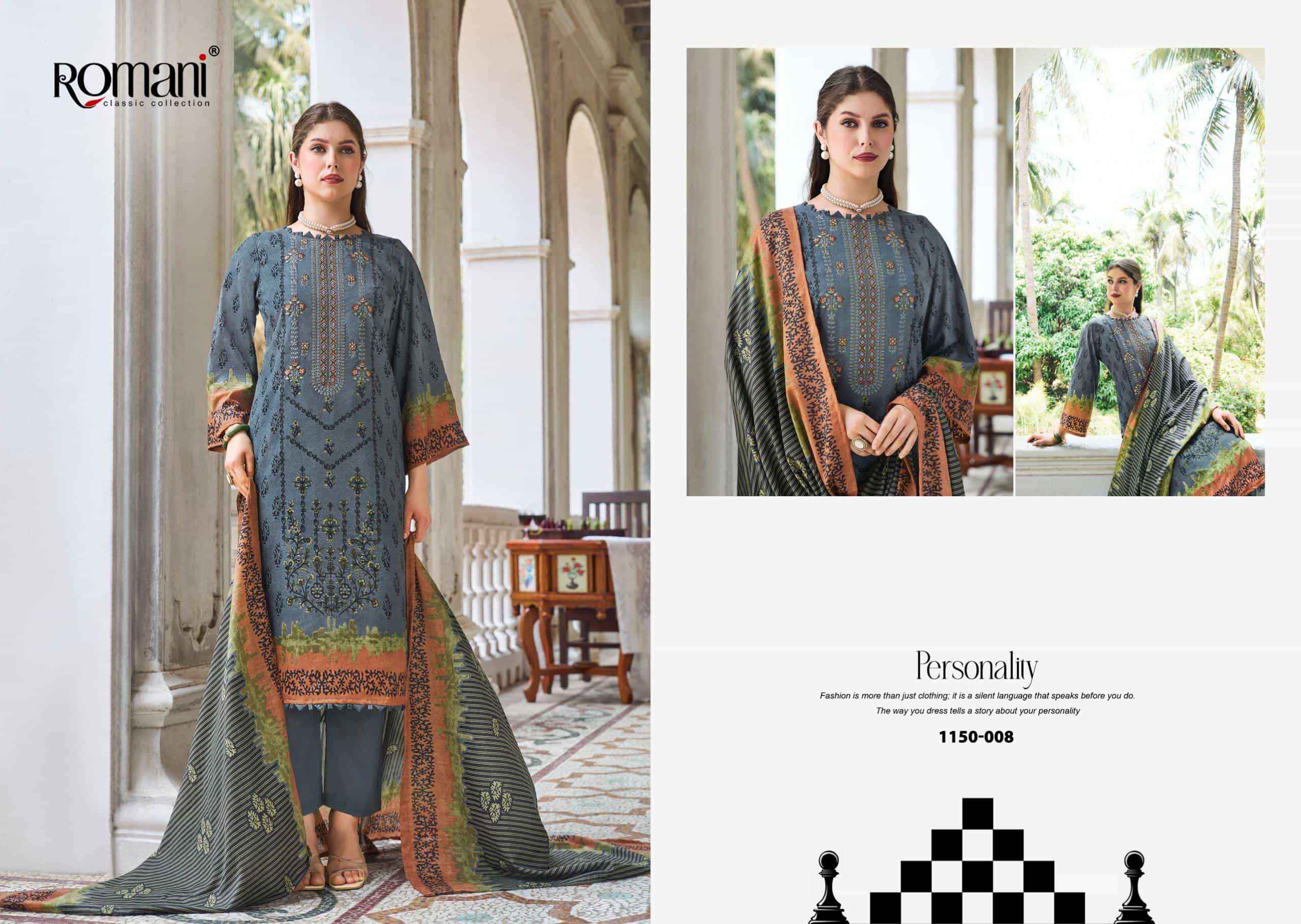 Romani Bin Kareem Vol 4 Cotton Dress Material Wholesale Price ( 8 Pcs Catalogue )