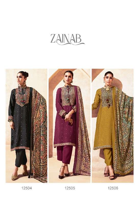 Sadhana Fashion Zainab Muslin Silk Suit Wholesale Price ( 6 Pcs Catalogue )