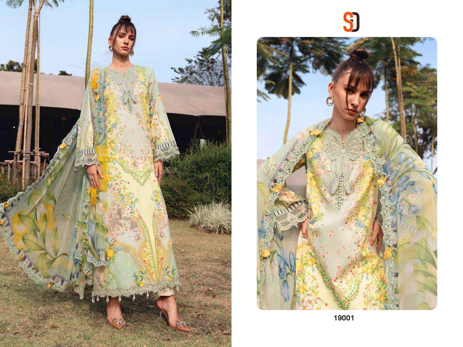 SHARADDHA DESIGNER M PRINT VOL 19 LAWN WHOLESALE PRICE