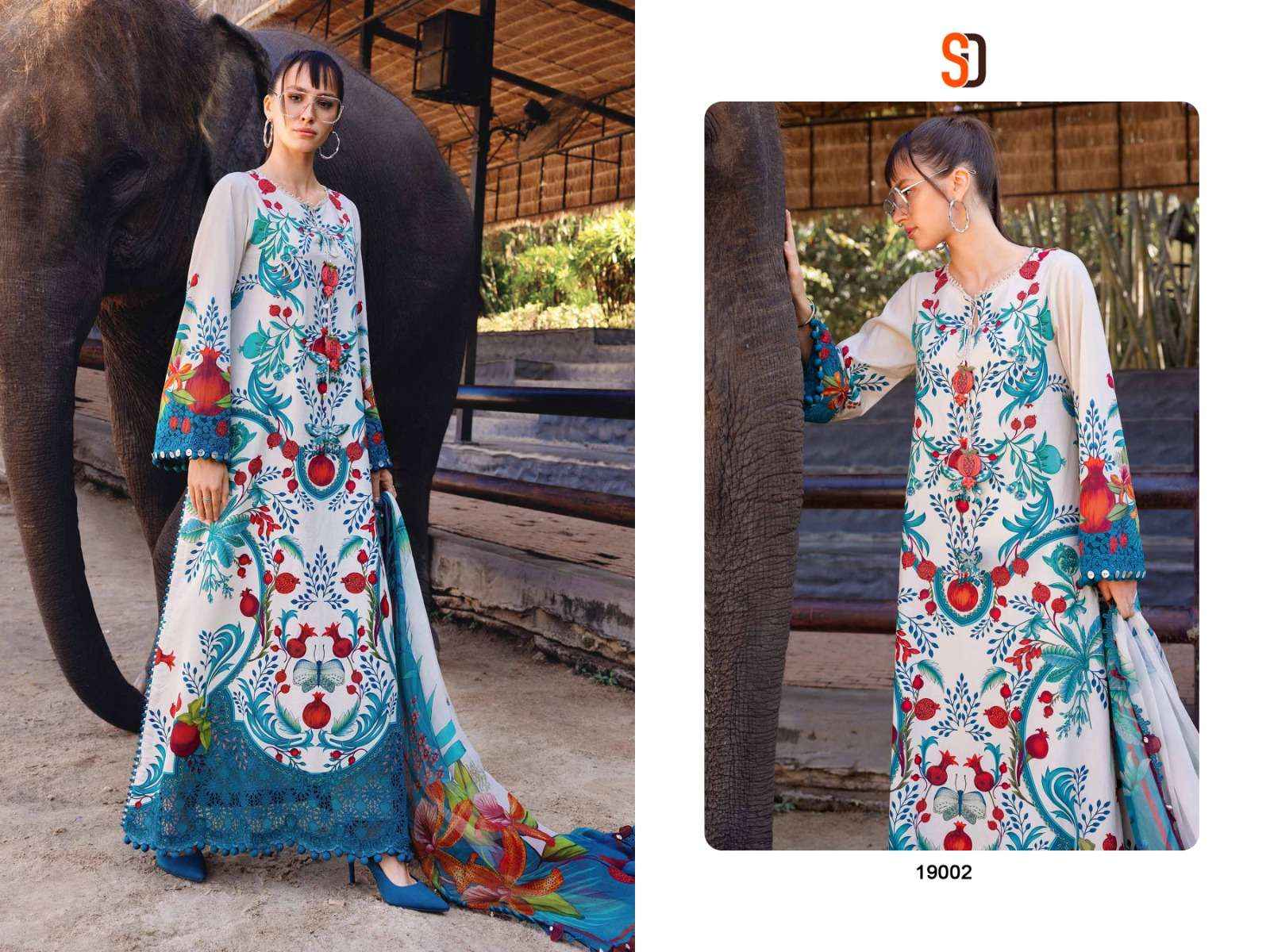 SHARADDHA DESIGNER M PRINT VOL 19 LAWN WHOLESALE PRICE
