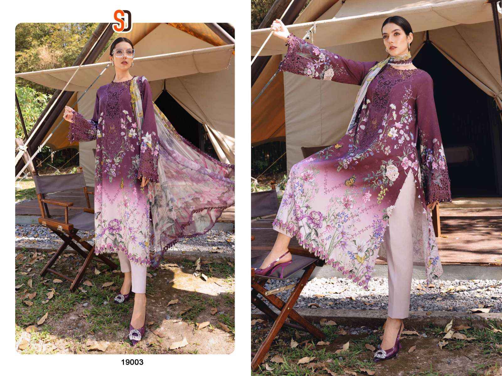 SHARADDHA DESIGNER M PRINT VOL 19 LAWN WHOLESALE PRICE
