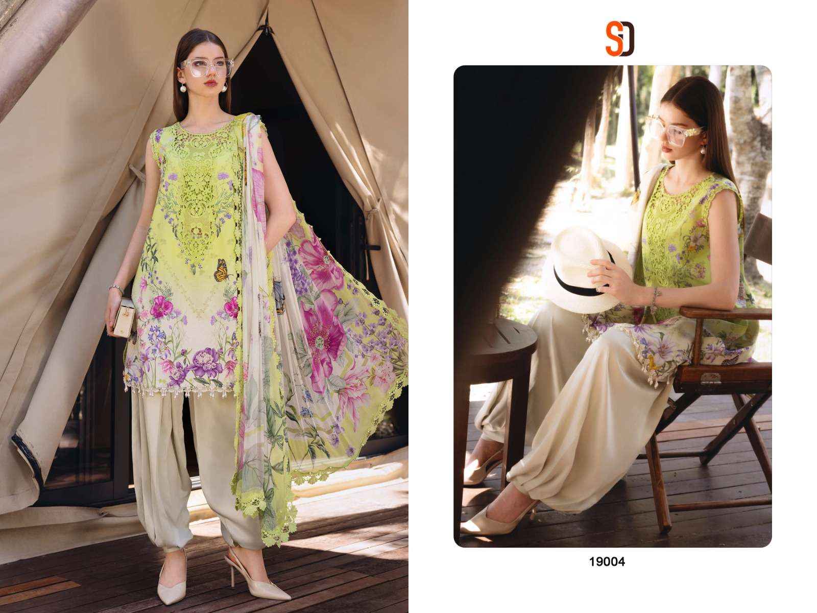 SHARADDHA DESIGNER M PRINT VOL 19 LAWN WHOLESALE PRICE