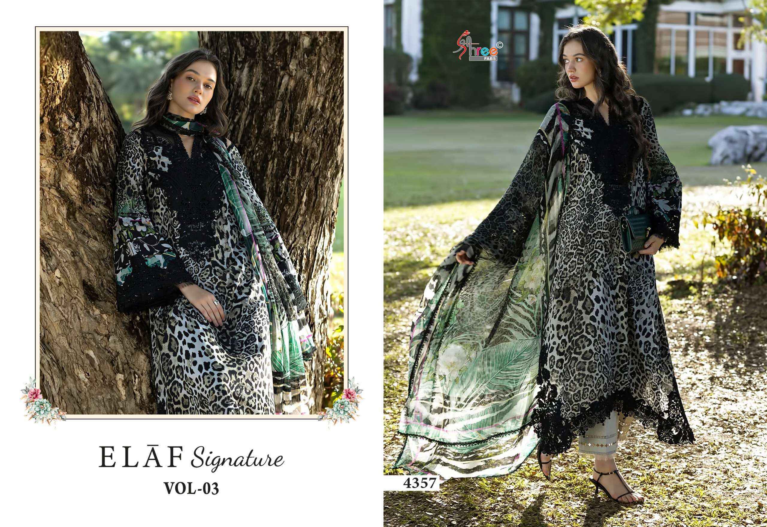Shree Fabs Elaf Signature Vol 3 Cotton Pakistani Suits Wholesale Price ( 8 pcs Catalogue )