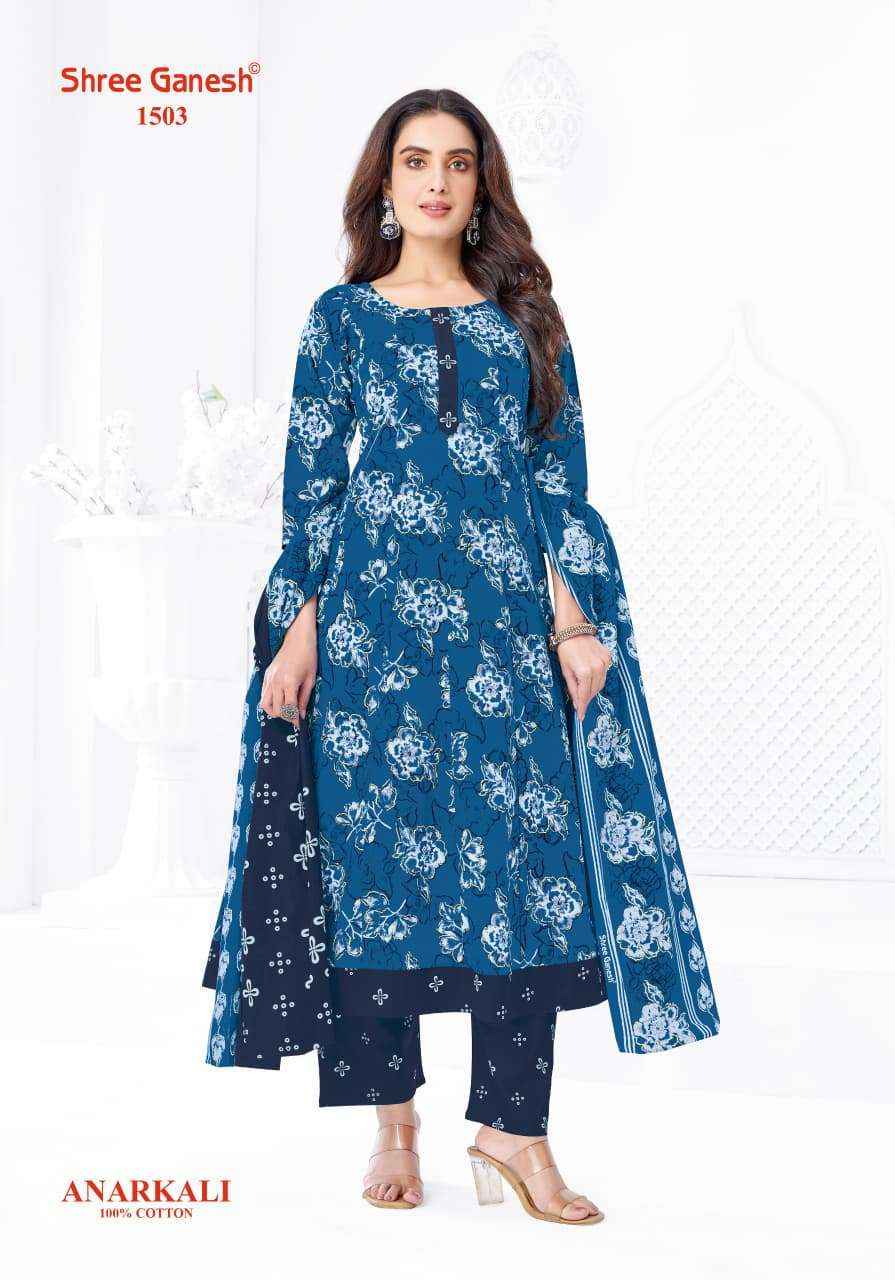 Shree Ganesh Zeenat Vol 5 Readymade Cotton Anarkali Dress Collection ( 10 Pcs Catalog )