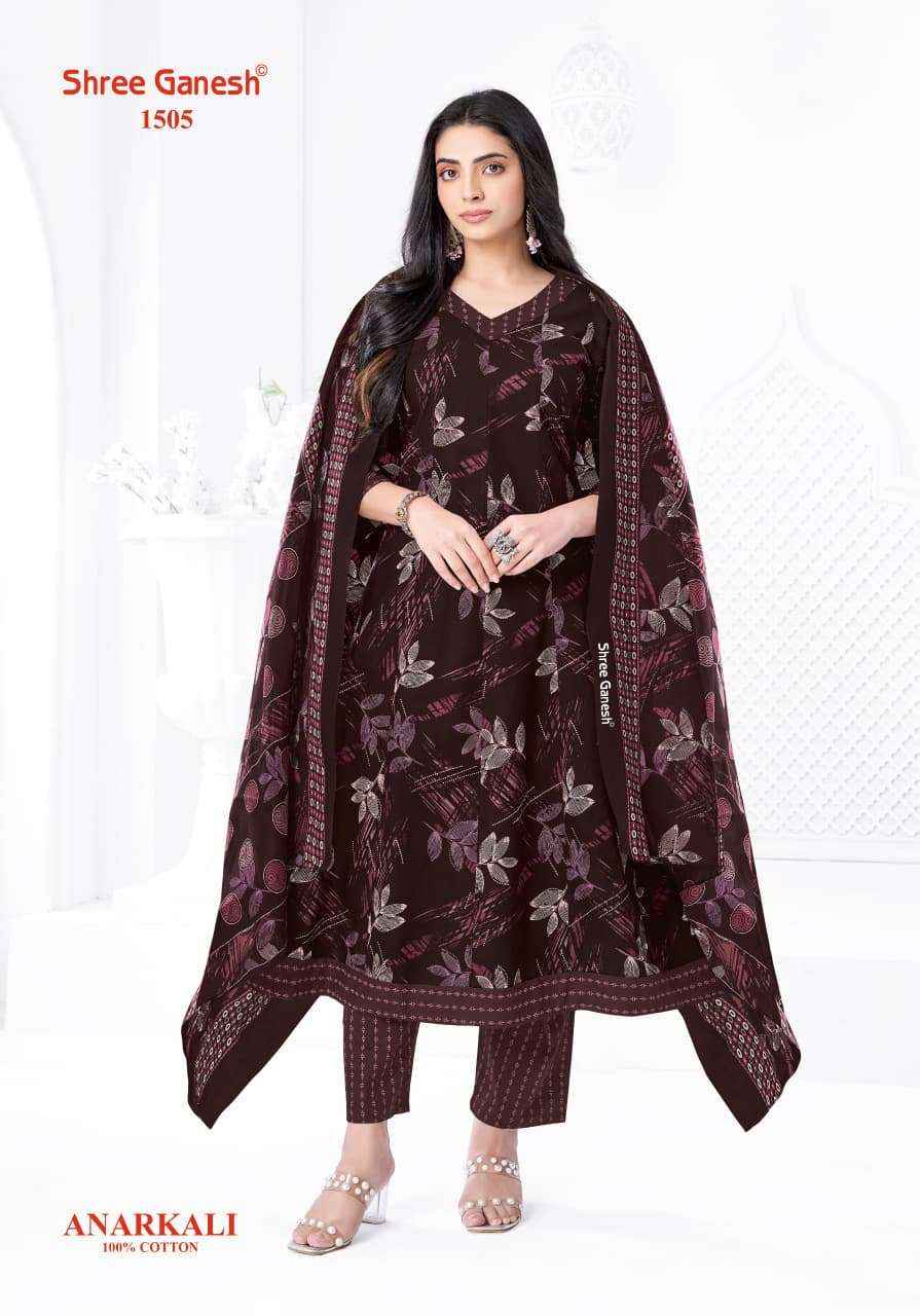 Shree Ganesh Zeenat Vol 5 Readymade Cotton Anarkali Dress Collection ( 10 Pcs Catalog )