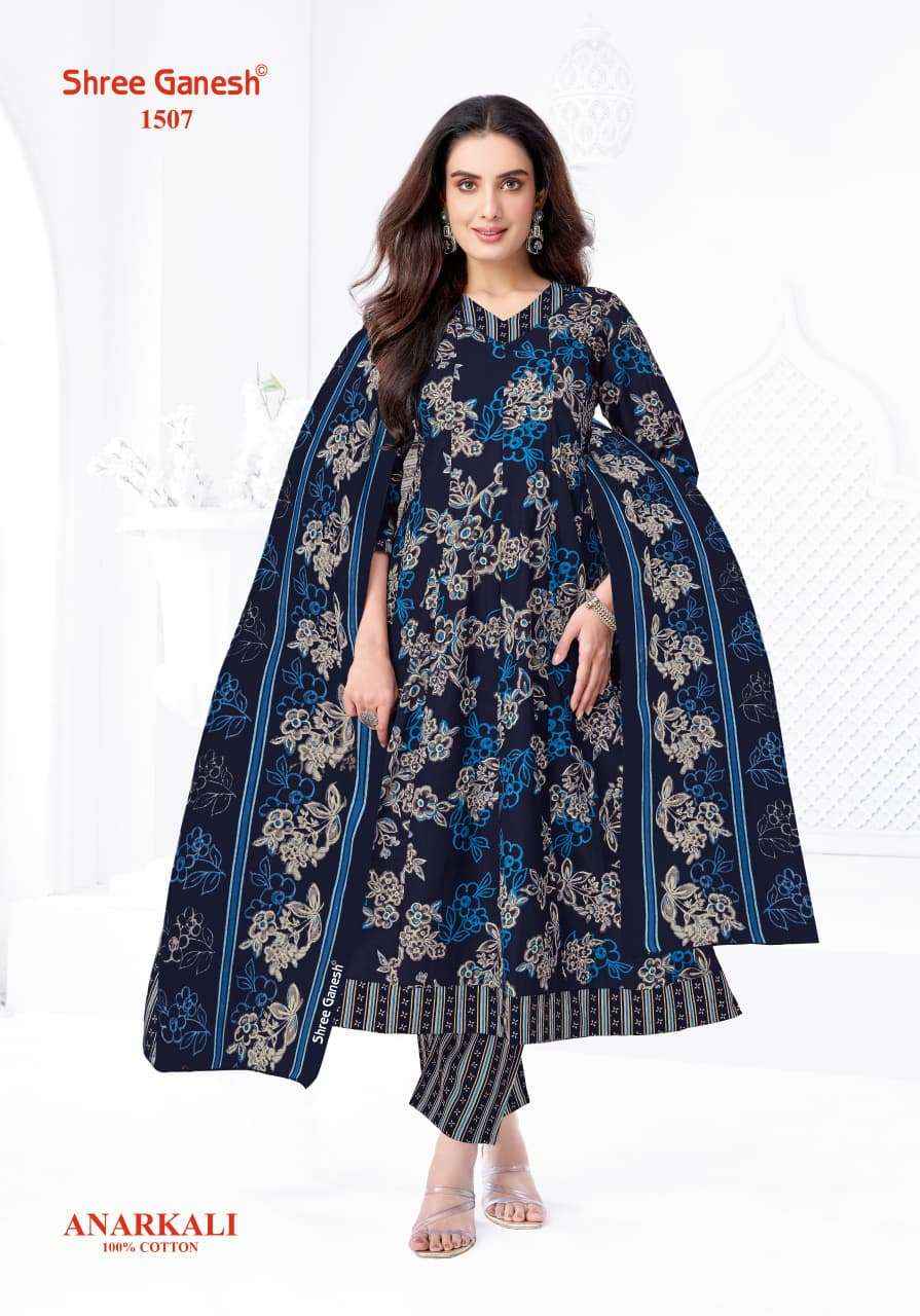 Shree Ganesh Zeenat Vol 5 Readymade Cotton Anarkali Dress Collection ( 10 Pcs Catalog )