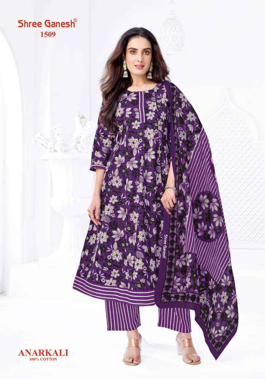 Shree Ganesh Zeenat Vol 5 Readymade Cotton Anarkali Dress Collection ( 10 Pcs Catalog )